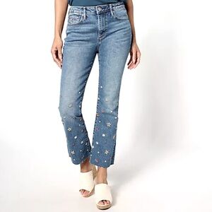 Driftwood Botanical Embroidered Flare‎ Bootcut Jeans Rare Sold Out Style 28